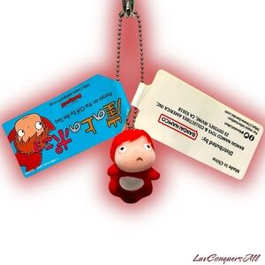 Studio Ghibli Ponyo Figural Flocked Mini Ponyo Keychain